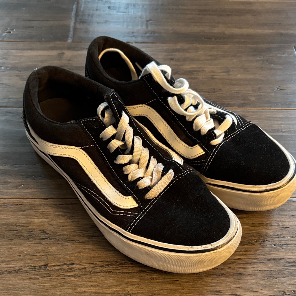Vans Black And White Athletic Shoes